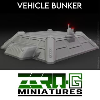 vehicle bunker Game 6 mm building terrain tabletop miniature scenery 3d print resin wargame wargaming epic 1:285 scale 1;300 sci-fi game 3d print model - Mito3D