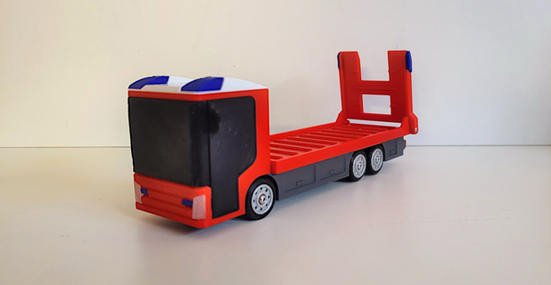 veicolo trasportatore trainare camion giocattoli siku scatola fiammiferi hotwheels 3d print model - Mito3D