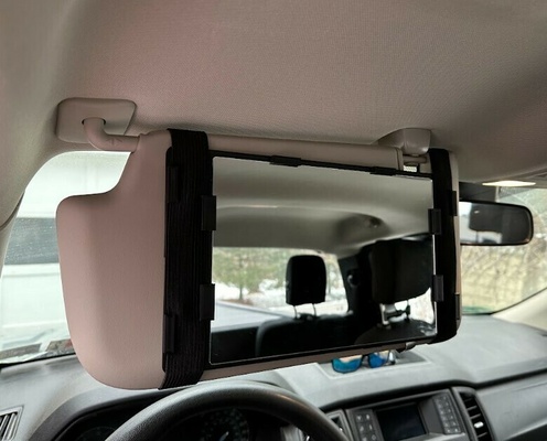 vehicle visor mirror holder bracket car truck 3d print model - Mito3D