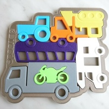 vehiculos rompecabezas multa motor habilidades niños juguete juguetes 3d print model - Mito3D
