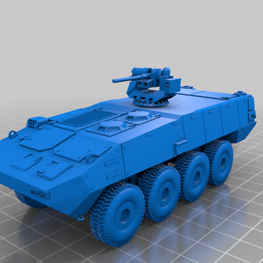 vehiculo continuar piraña portapersonal juego blindado militar modelo Ruedas tanque vehículo ruedas vehiculos 3D print model - Mito3D