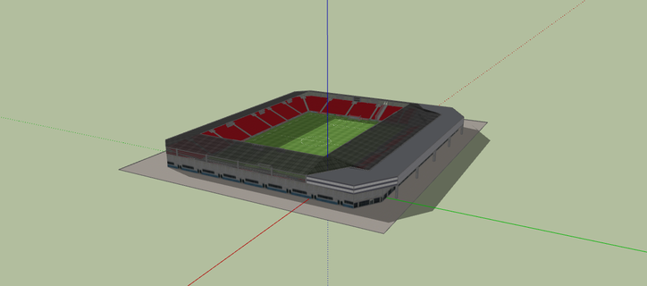 Vejle Stadion top kulübü 3d print model - Mito3D
