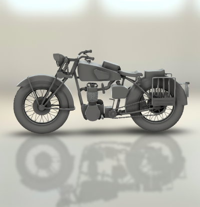 velocette kt 1932 moto bicyclette moteur vélo two wheeled véhicule motard sport turbo roadster hachoir 3d print model - Mito3D