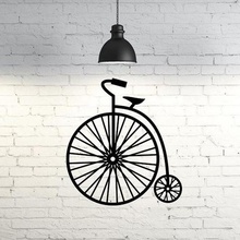 vélocipède vieux vélo sculpture murale en 2d art vintage rétro de la décoration 3d print model - Mito3D