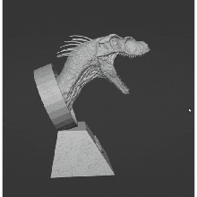 velociraptor busto dinosaurio jurásico parque 3d print model - Mito3D