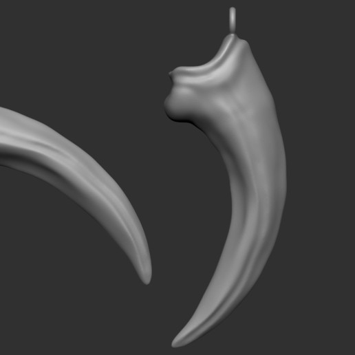 velociraptor claw - necklace earring 2 extra variations fashion dinosaur raptor pending 3D print model - Mito3D