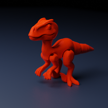 velociraptor flexi Arte dinosaurio articulado juguete 3d print model - Mito3D