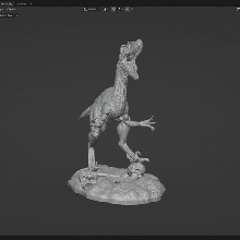 velociraptor jurássico parque dinossauro raptor 3d print model - Mito3D