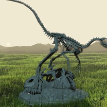 velociraptor-Skelett-diorama t-rex skull art bone dino figurines head human jurassic miniatures nude people reptile robot ship skeletal Skelett-Systems Wirbelsäule 3d print model - Mito3D