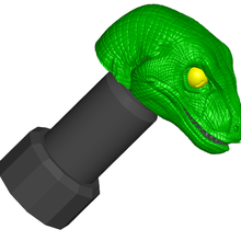 velociraptor valve stem cap - automotive schrader dinosaur 3d print model - Mito3D