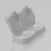 Veloster Kova arka oturma yeri 1 24 25 ölçek araba modelleme Koltuklar 3d print model - Mito3D