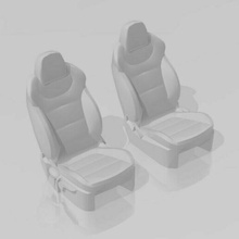 veloster bucket seats 1 24 & 25 scale car modelling 1:24 1:25 seat 3d print model - Mito3D