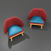 terciopelo silla arquitectura 3d 3ddesign mueble diseño interiores muebles 3d print model - Mito3D