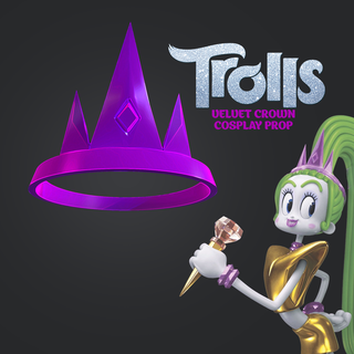 terciopelo corona trolls chapa cosplay 3d print model - Mito3D