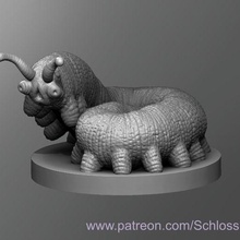 kadife solucan oyun dnd Zindanlar ejderhalar masaüstü oyuncak 3d print model - Mito3D