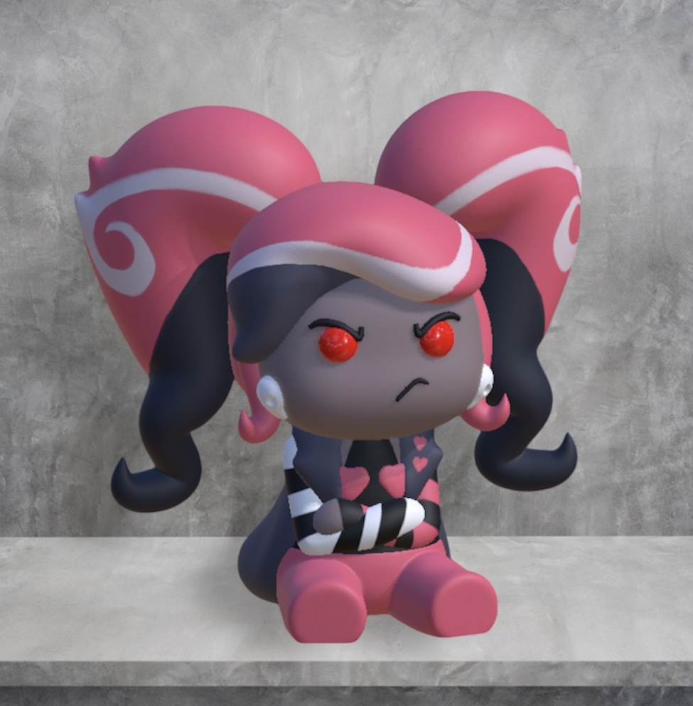 vellutata chibi hazbin hotel arte alastor helluva pacco 3D print model - Mito3D