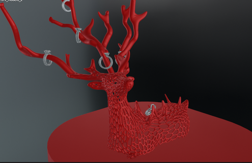 cervo gioielleria squillare custode organizzatore anelli arte Casa 3d print model - Mito3D