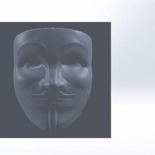 vendetta maschera 3d print model - Mito3D