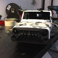 vener front grille jeep jk hard body 1 10 various rc car rubicon gang 93 3d print model - Mito3D