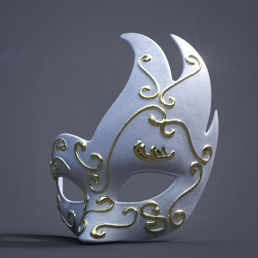 venetian mask fashion venice venitian sculpture ornamental sculpt resin sla art decor decoration original collection rare collectiable 3D print model - Mito3D