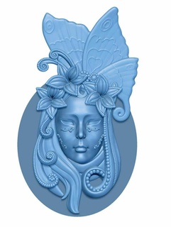 veneziano mascarar 2 versões arte mask veneer Veneza joalheria 3d print model - Mito3D
