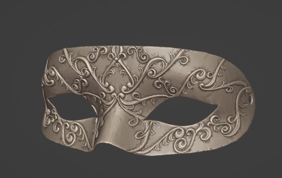 venetian style eye mask 3D print model - Mito3D