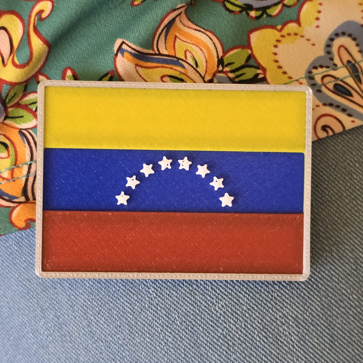 vénézuélien drapeau art venezuela parchimilitaire 3D print model - Mito3D