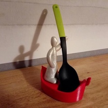 venezzia home spoon holder suspicious door figurine cuisine venice gondola 3d print model - Mito3D