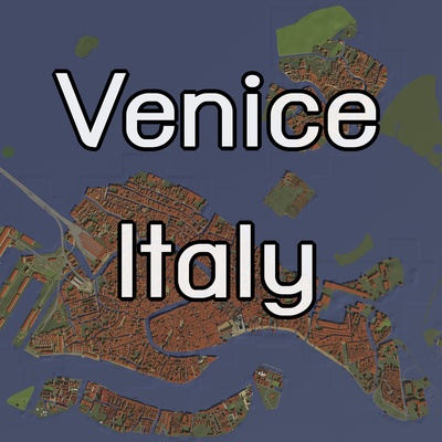 venedik i̇talya kent kentsel mimari harita bina kitle seyahat kilise sokak yol kule planlama katedral ev nehir 3d print model - Mito3D