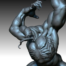 venom figure mutant fantazy futuristic statue sculpture miniatures figurines creature beast spiderman 3d print model - Mito3D