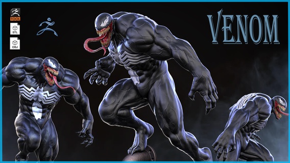 venom marvel superhero 3d print model - Mito3D