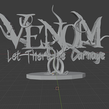 venom 2 title stand 3d print model - Mito3D