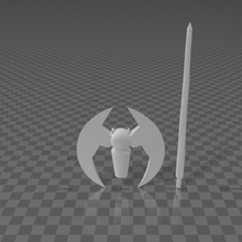 venom axe king black 3d print model - Mito3D
