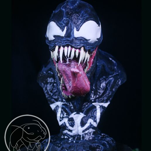 venom bust art comics marvel 3D print model - Mito3D