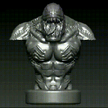 venom bust art cults3d stl marvel spiderman sony big 3dprinting 3d print model - Mito3D