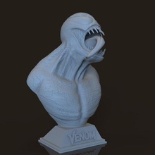 venom bust stl art marvel statue collectibles eddie brock 3d printable 3d print model - Mito3D