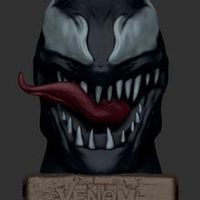 venom head marvel comic villain 3d print model - Mito3D