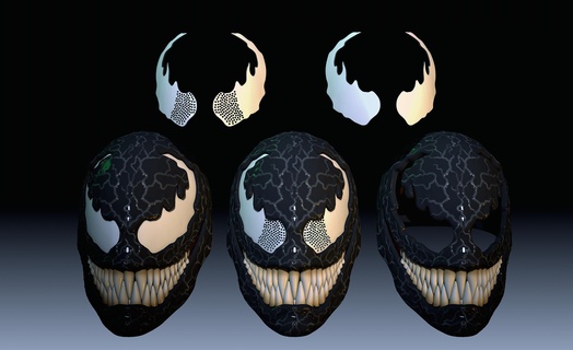 venom helmet Fashion marvel spiderman mask cosplay fun airsoft fantasy 3d print model - Mito3D