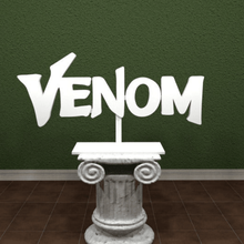 venom logo art signs logos stand marvel easy print cool awesome 3dpicks 3d print model - Mito3D