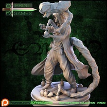 veneno louco feiticeiro 3d personagem tampo mesa jogos borda masmorras dragões bruxo mago rpg Escenery esculpir 3d print model - Mito3D