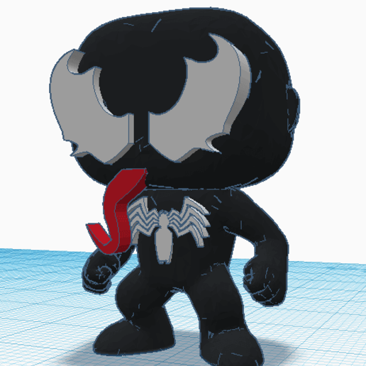 venon pop funkopop style - divers funko le venin spiderman 3D print model - Mito3D