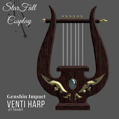 venti harpe genshin impact archon cosplay 3d print model - Mito3D