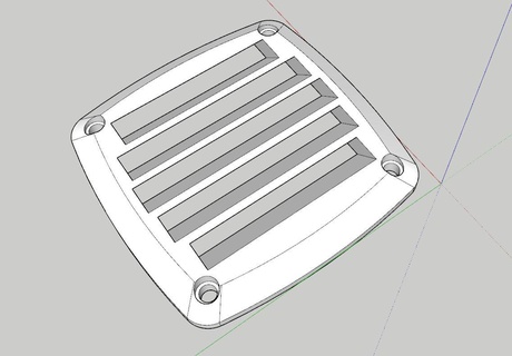 ventilation grille grid protection 3d print model - Mito3D