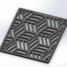 ventilation grill mesh house 3d print model - Mito3D