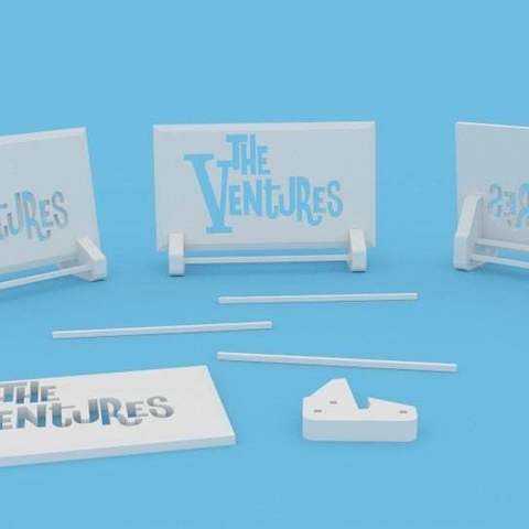 ventures logo w stand tool 3d printing 3D print model - Mito3D