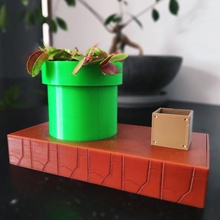 venus fly trap planter self watering home super mario supportless flytrap 3d print model - Mito3D