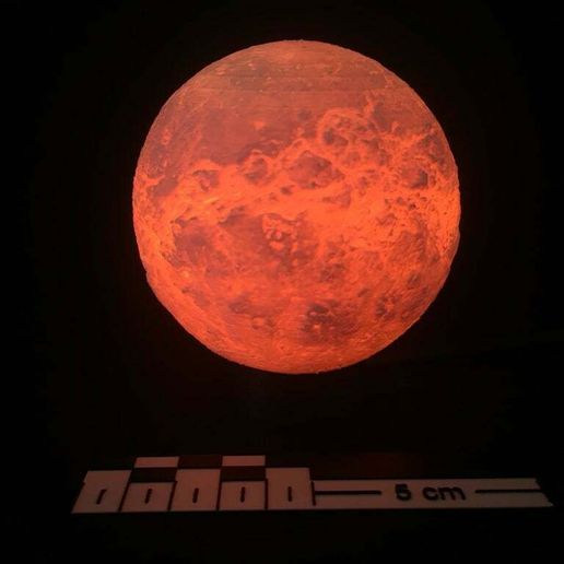 Venus Lithophan Lampe Astronomie Licht Solar System Dekor 3D print model - Mito3D