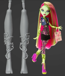venus mcflytrap leg vines replacements monster high doll custom accessory 3d print model - Mito3D