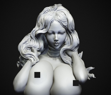 Venüs xxist yüzyıl kadın güzel kız KADIN saç gözler Asya uzun inci kabuk dalga vücut pirinç heykel şekil minyatürler figürinler 3d print model - Mito3D