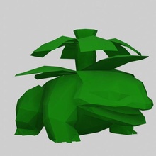 Venusaur poli pokemon 3d print model - Mito3D